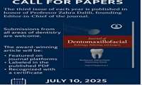   فراخوان مجله Journal of Dentomaxillofacial Radiology, Pathology, and Surgery دانشگاه علوم پزشکی گیلان