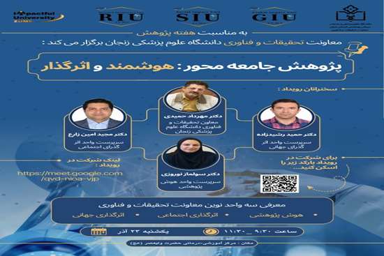 برگزاری رویداد پژوهش جامعه محور هوشمند و اثر گذار 